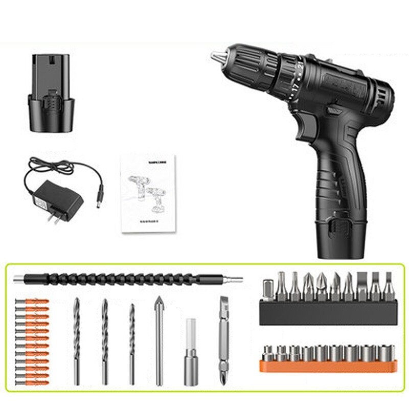 Wielofunkcyjny wkrętarka elektryczna z akumulatorem litowym 12V narzędzia gospodarstwa domowego wkrętarka elektryczna wiertarka ręczna elektronarzędzia