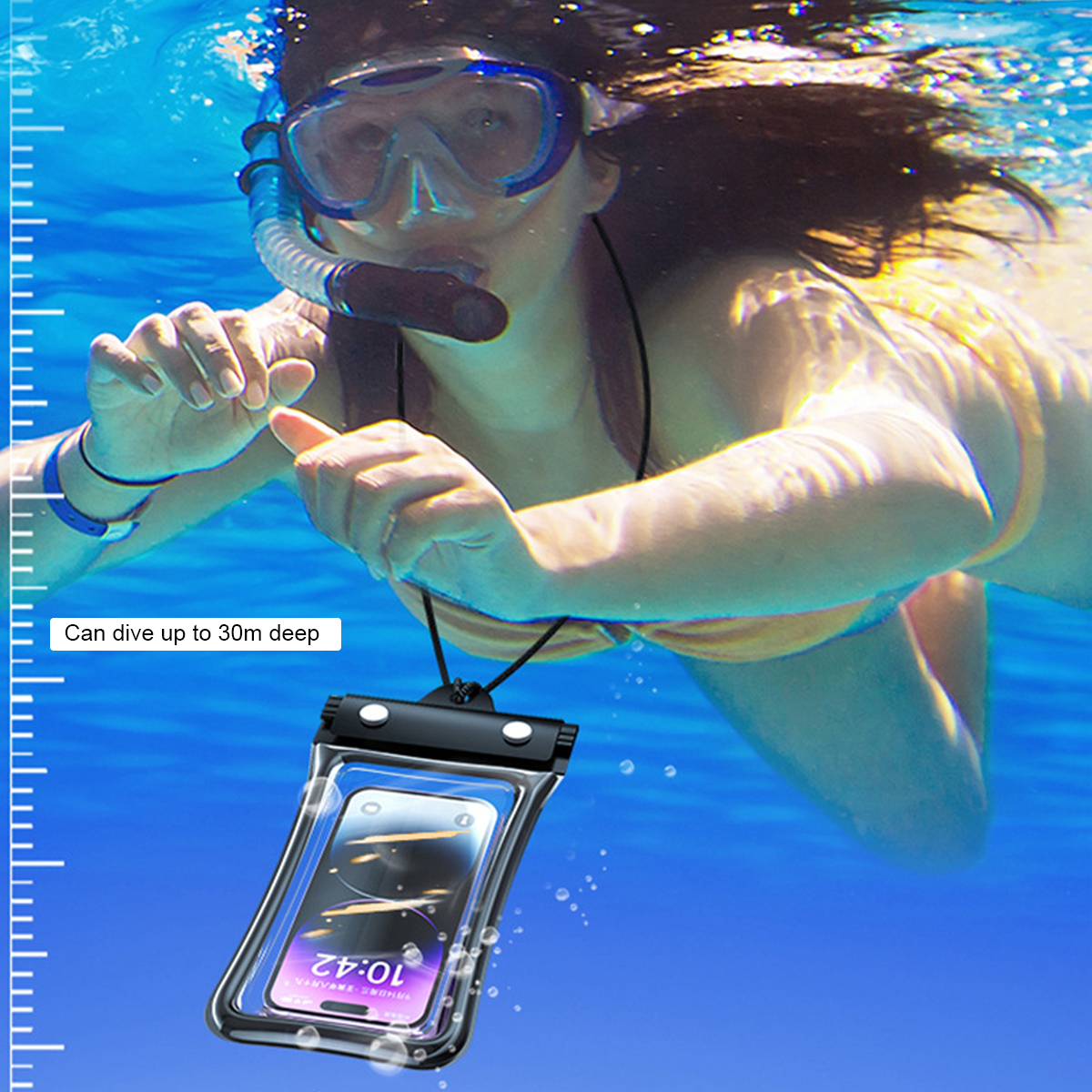 Waterdichte telefoonhoes Zwemmen Waterdichte tas Universele onderwatertelefoonbeschermhoes PVC-hoes voor iPhone 15 14 13 Pro Max