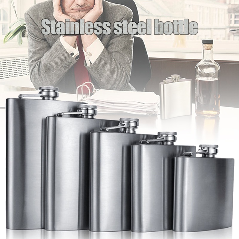 Stainless Steel Hip Liquor Flask Whiskey Alcohol Pocket Wine Bottle TN99