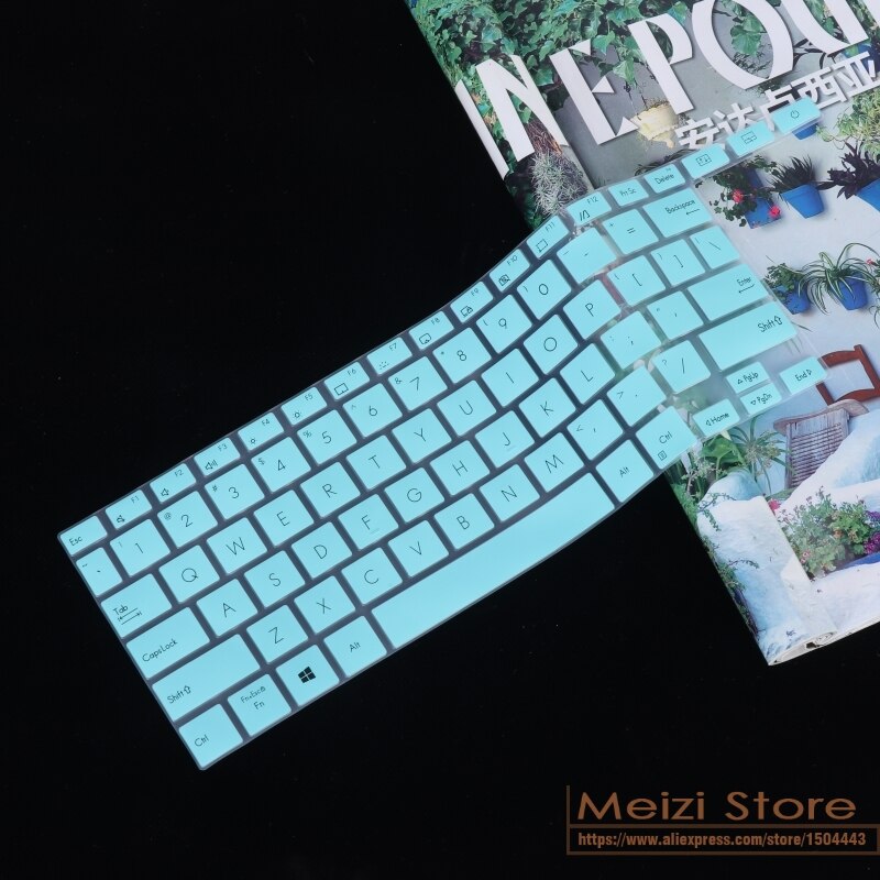 laptop Keyboard skin Protector Cover For ASUS ZenBook Duo UX482 UX482EA UX482EG UX482E UX 482 EA EG FL FN 14 inch UX4100E: whiteblue
