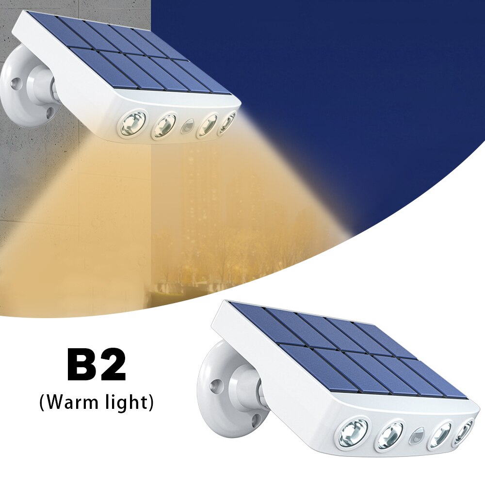 Led Solor Light Outdoor Wandlamp Motion Sensor Patio Yard Tuin Zonne-verlichting IP65 Waterdichte Straatverlichting Hoek Verstelbare: B2