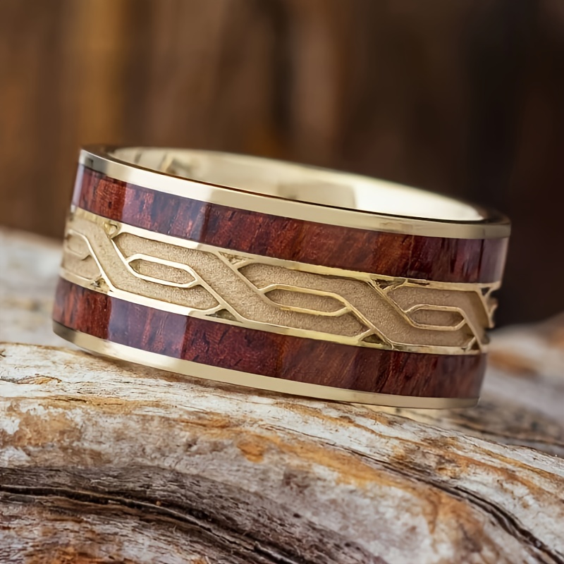 anillo para hombre, dos tonos, empalme, bucle tallado, corte de , cara, alto brillo, patrón cuadrado, par de anillos