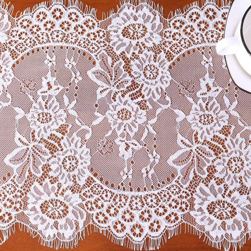 Chemin de Table en dentelle 36x300cm, décoration de mariage, thème blanc, chemin de Table, décoration d&#39;hôtel, Banquet, offre spéciale