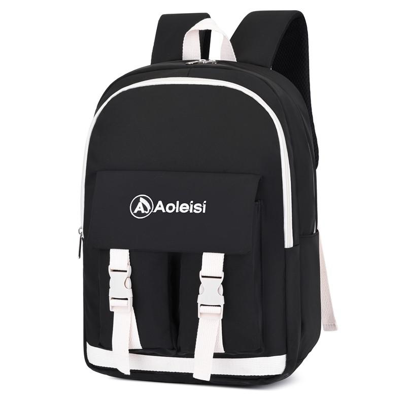 Kawaii Japanese Women Bag Large Capacity Backpack Nylon Waterproof Anti-theft School Bags: Black