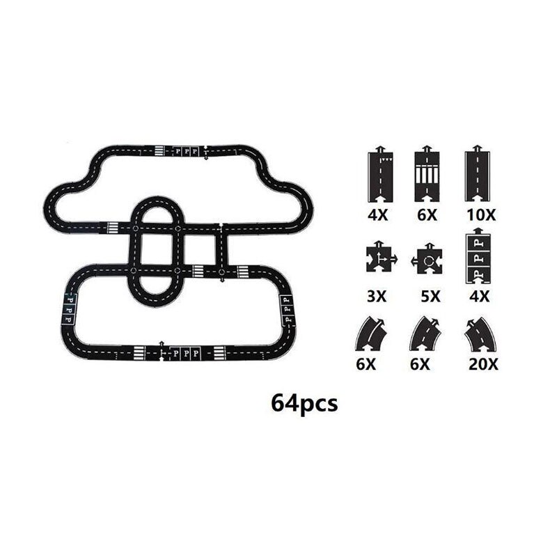 Diy Kids Puzzels Track Spelen Speelgoed Set Pvc Splicing Path Road Auto Puzzel Games Baby Tapijt Play Mat Educatief Leren speelgoed