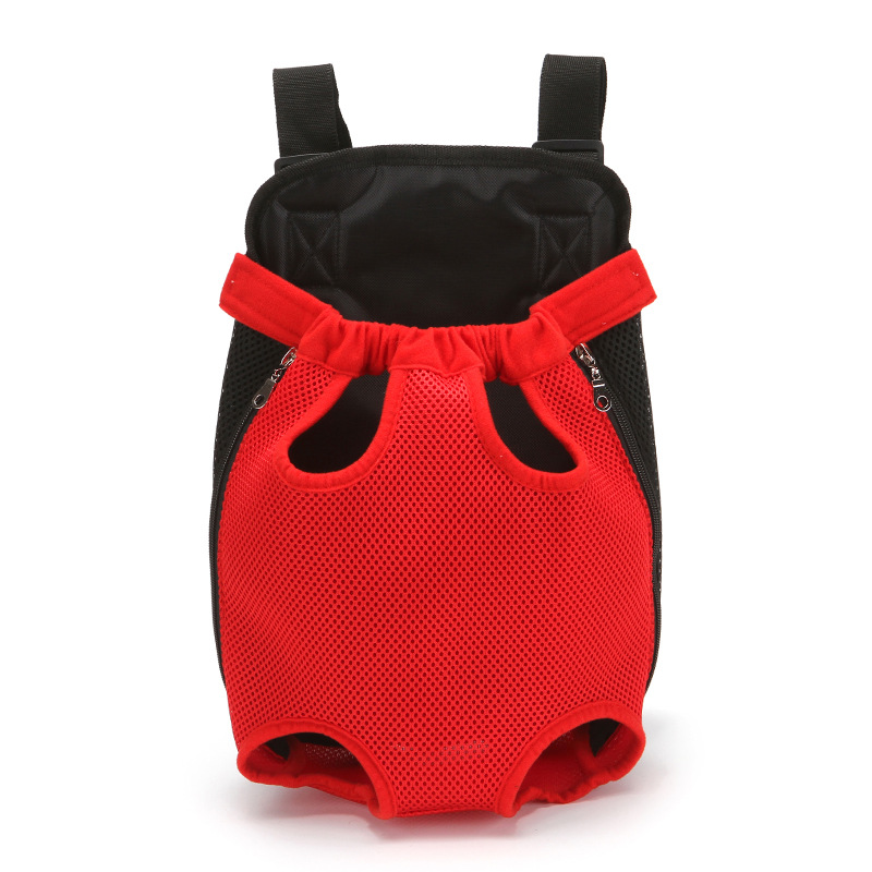 Huisdier Draagtas Hond Carrier Cat Carrier Hond Rugzak Mesh Doek Reistas Borst Pakken Ademend Hond Vervoer Rugzak Voor Dieren: Rood / S