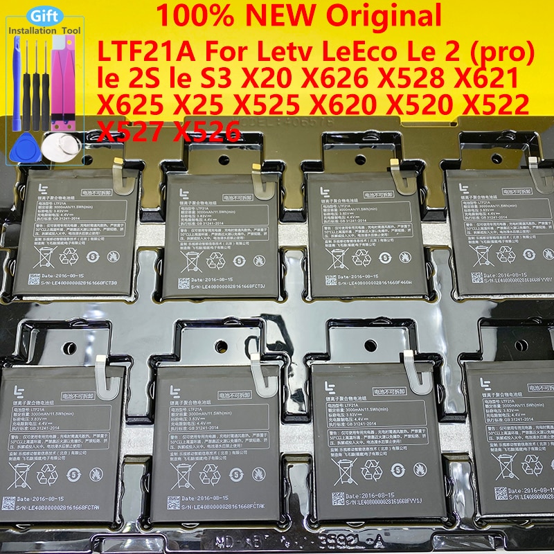 100% Original Letv LTF21A Battery For LeEco Le 2 (pro) le 2S le S3 X20 X626 X620 X527 X528 X621 X625 X25 X525 X520 X522 X526