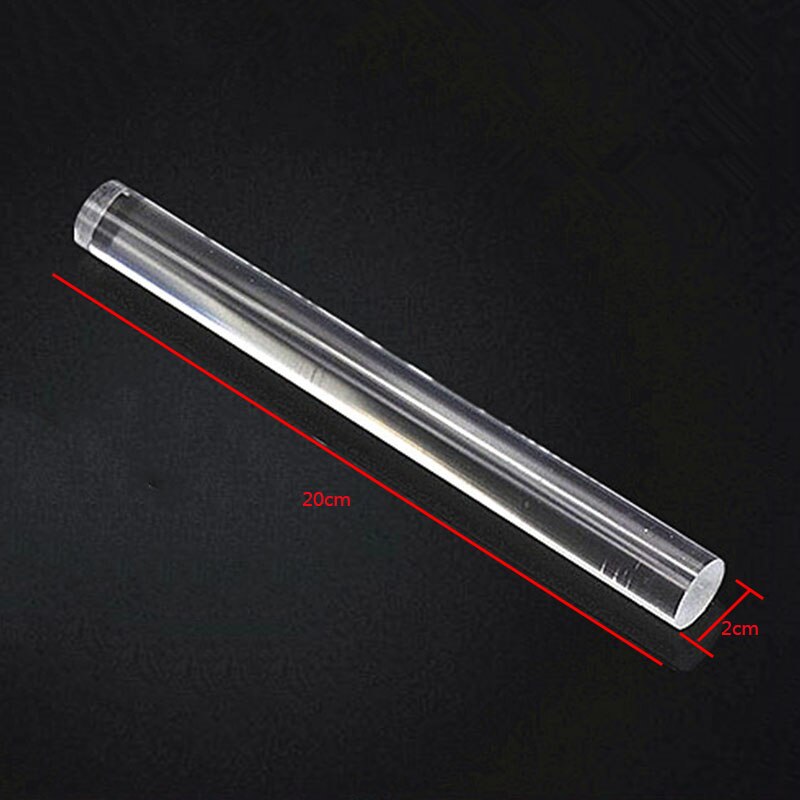 Varilla de arcilla acrílica para manualidades, transparente, 2mm x 200mm, varilla de arcilla a presión para esculpir, rodillo sólido duradero, 1 ud.