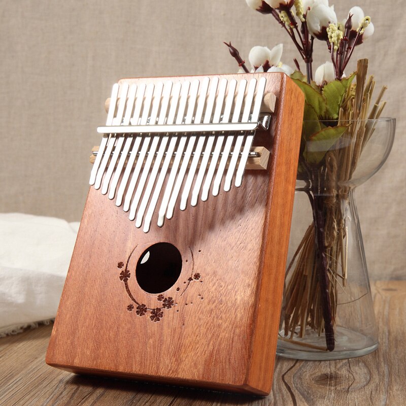 Kalimba, 17 teclas, teclado Musical, Piano, percusión de dedo de , instrumento Musical de madera, Piano de pulgar de caoba: Plum blossom