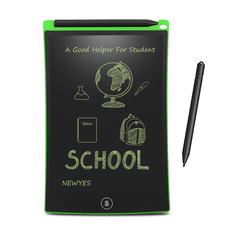 NEWYES 12 "Groen LCD Schrijven Note Pad Elektronische Tekening Tablet Grafische e-Papier eWriter Memo Snapchat Stijl board met Zak