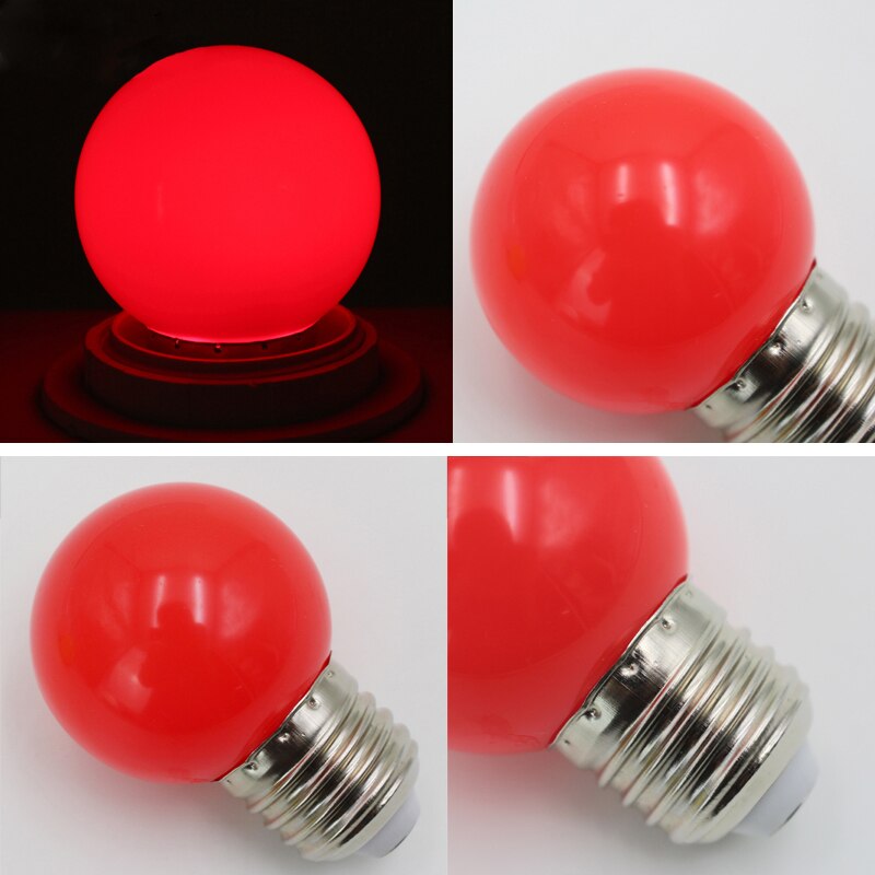 E27 Led-lampen-E27 1 W Pe Frosted Led Globe Kleurrijke Wit/Rood/Groen/Blauw/ ylellow Lamp 220 V-1 Pcs