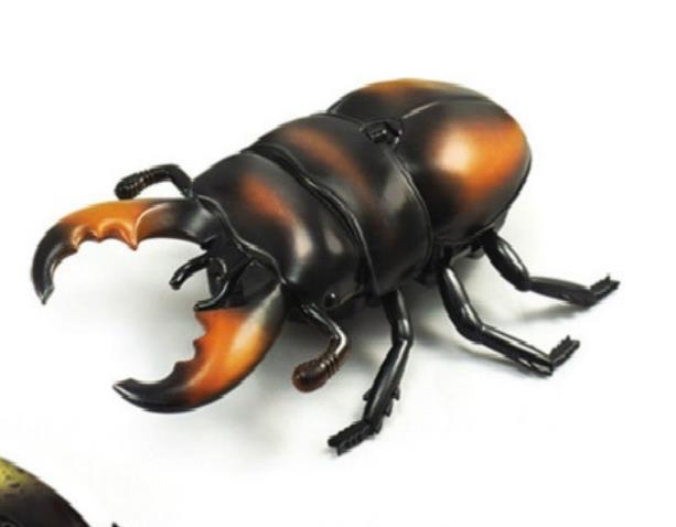 Novel Remote Control Likelife Beetle Shovel Collection Simulation of Insect Infrared RC Electric Mini Animal Toys Truely Robot: Orange