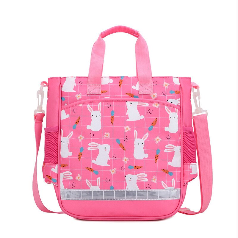 Pink Tutorial handbag Single Shoulder School Bag Nylon Book Bag Waterproof Children's Handbag Kids Crossbody Messenger Bags