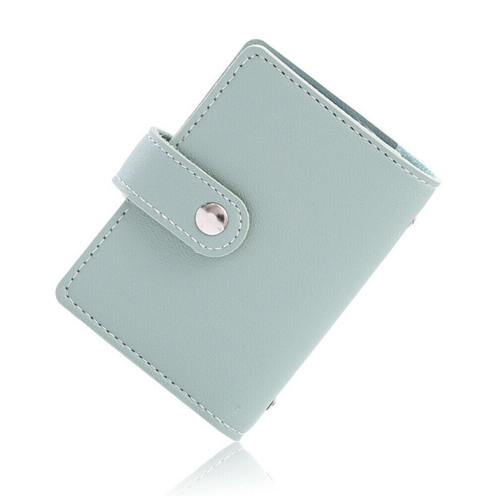 Mode Pu Lederen Kaart Pakket Functie Vrouwen 26 Kaarten Slanke Id Credit Goedkope Business Card Holder Pocket Case Purse portemonnee: green