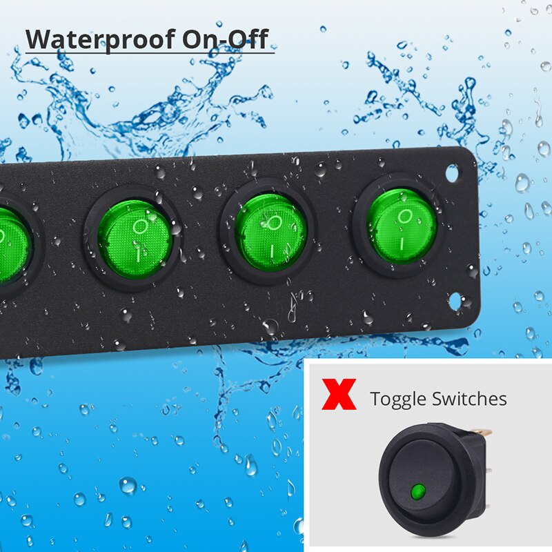 Zoom Toggle Rocker Waterdicht 5 Gang On-Off Knop Toggle Rocker Switch... – Vicedeal