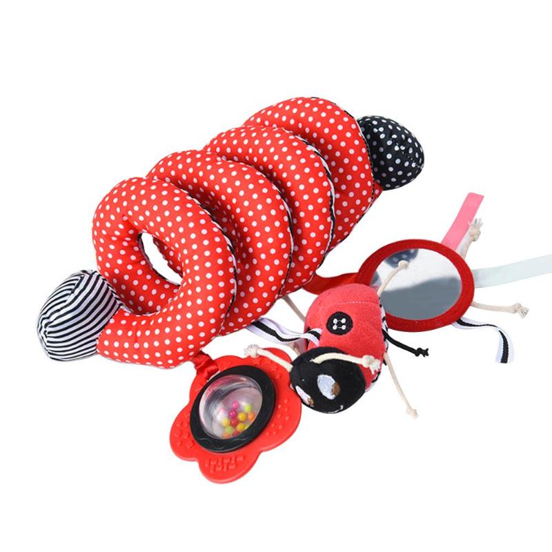 Cute Infant Baby play Baby Toys Plush Bell Crib Rattle Toys Infant Hanging Bed Stroller Toys