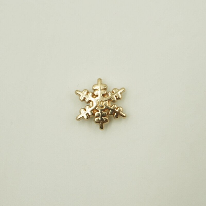 Broche de remache de ropa Punk con forma de copo de nieve para gorra, zapatos, bolso, sombrero, Jeans, gargantilla de cuero Diy accesorios para manualidades: Gold