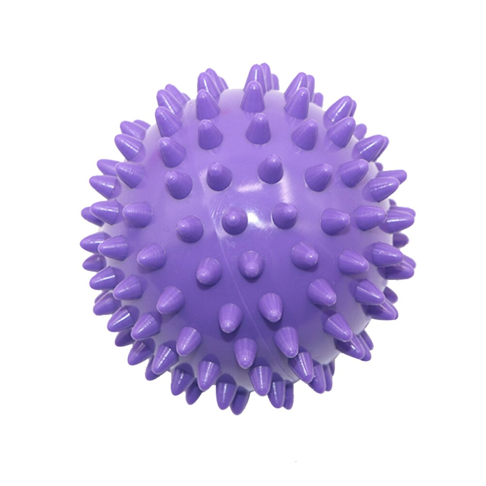 2 stk pvc massasje ball 7.5cm spike ball acupoint grip ball point nail fascia yoga ball fitness ball hedgehog ball: Plomme