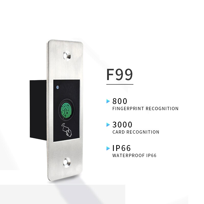 IP66 Outdoor Fingerprint Access Control Biometrics Reader IDCard 125KHZ Gate Automation Systems Keyless Door lock Access Control