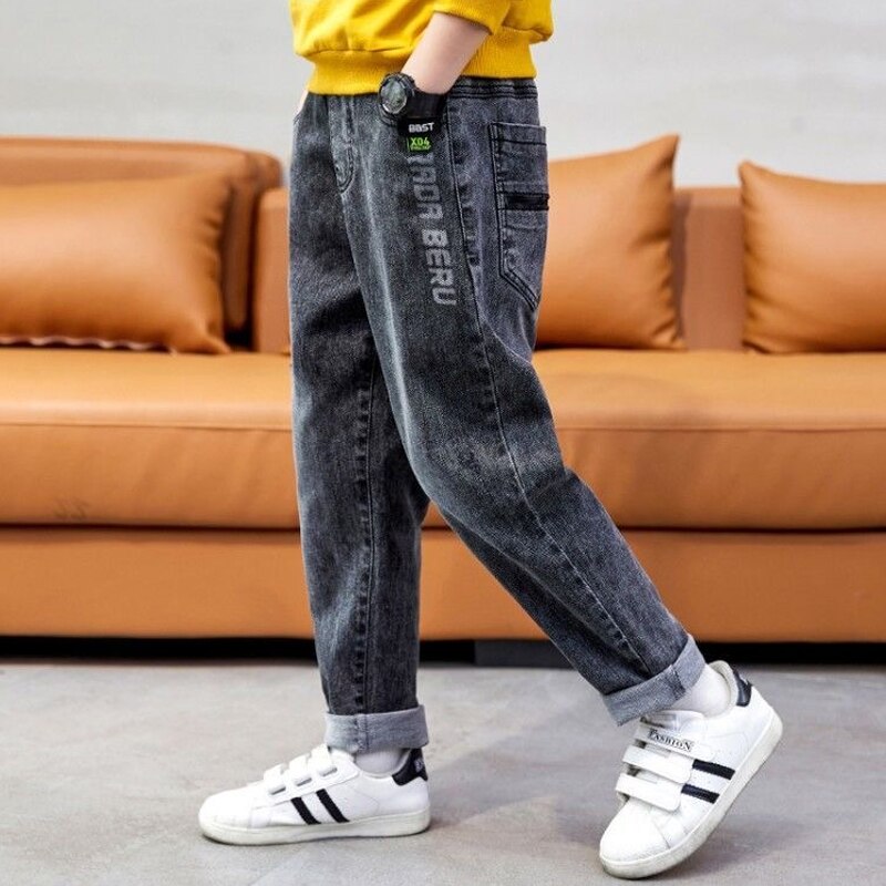 EACHIN Ragazzi Del Denim Dei Pantaloni Vestiti Del Bambino Elastico In Vita Sottile Jeans Diritti Dei Pantaloni Dei Bambini Denim Abbigliamento Casual Bowboy Pantaloni Lunghi