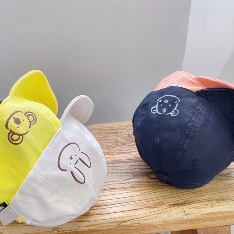 Sombrero de bebé de conejo para niños y niñas, gorra de béisbol de Color sólido, gorras para niños pequeños, sombrero de playa al aire libre, 8-15 meses