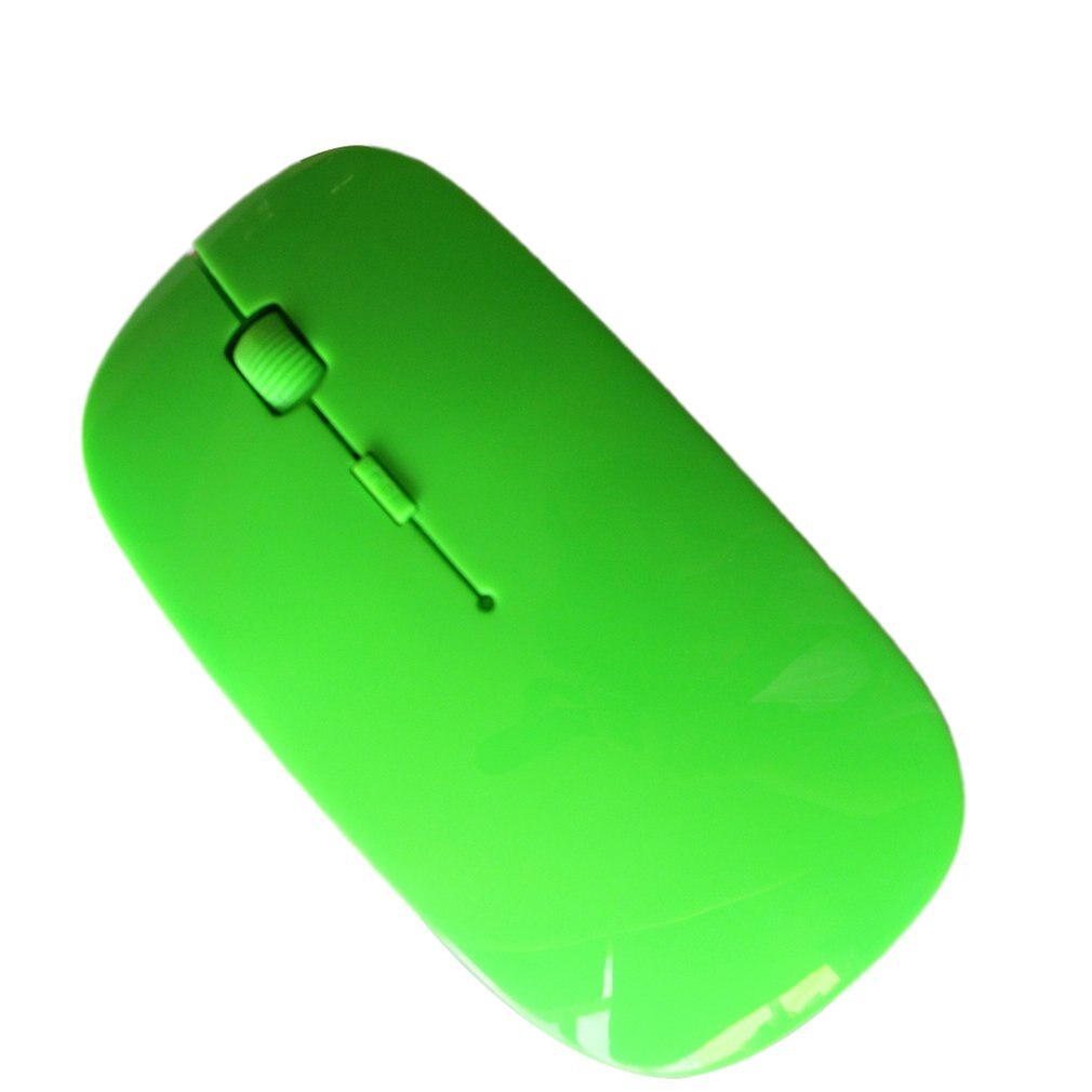 2.4g draadloze muizen met usb-ontvanger mini draagbare optische muis ergonomische muizen universele muis voor laptop pc muis: Groente