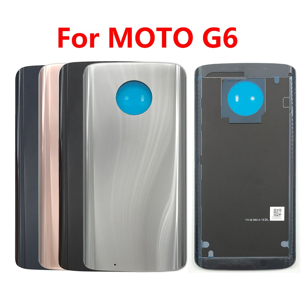Tylna pokrywa baterii tylna pokrywa szklana dla Motorola Moto One makro Action / G6 Plus / G7 Power / G9 Play / E7 z klejem
