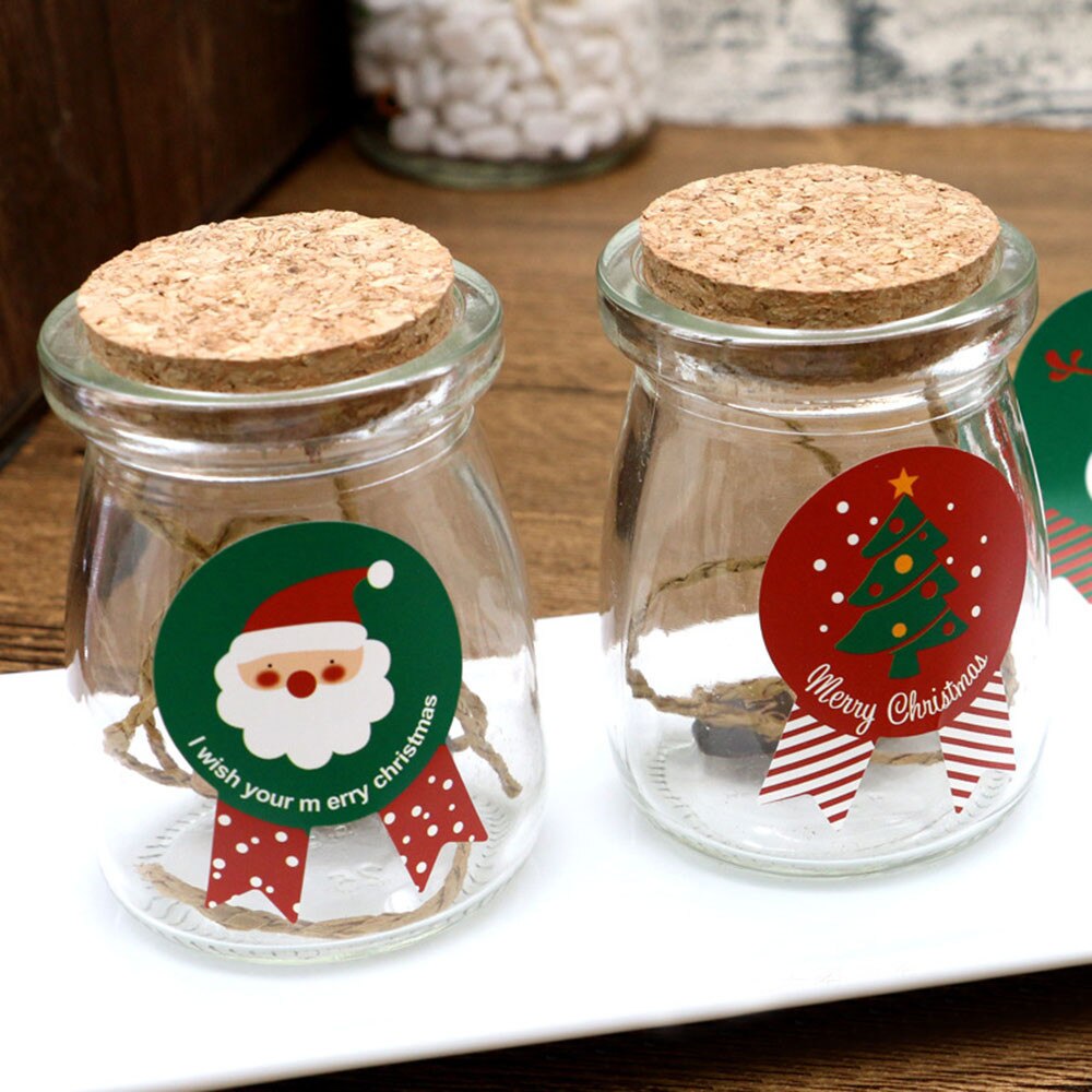 96 STUKS Kerst Label Geschenkpakket Sealing Papier Stickers voor Bakken Cookie Candy Noten Decoratie Sticker L * 5