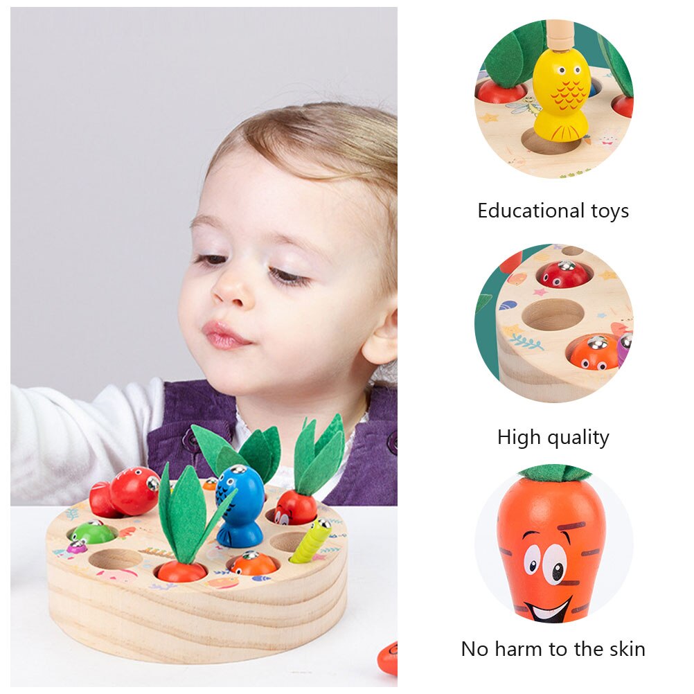 1 Set vermi cattura carota abbinamento Puzzle bambini Early Educational