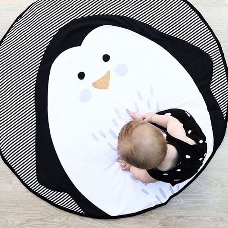 Cartoon Olifant Baby Deken Baby Speelmatten Peuter Kids Kruipen Ronde Tapijt Tapijt Nordic Kids Bed Room Decor Foto Props: 7
