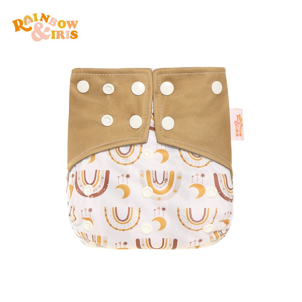 Rainbow&amp;Iris Waterproof Diapers Adjustable Baby Diaper Bamboo Charcoal Lined Diapers: Rainbow Moon