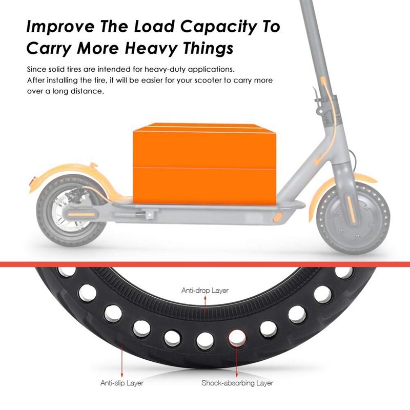 New8.5 Inch Front/Rear Scooter Tire Wheel Solid Replacement Tyre 8 1/2 for Xiaomi Mijia M365 solid tyre Electric Scooter Skatebo