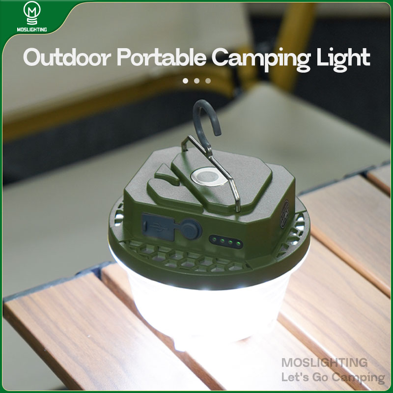Moslighting 15w power campinglykta tältlampa usb uppladdningsbar bärbar ficklampa campinglampa utomhus vandring nattbelysning