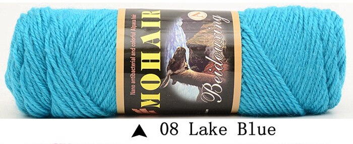 100g / ball mohair ull heklegarn for håndstrikking myk genser lue skjerf kashmirtråd laine a tricoter visan: 08