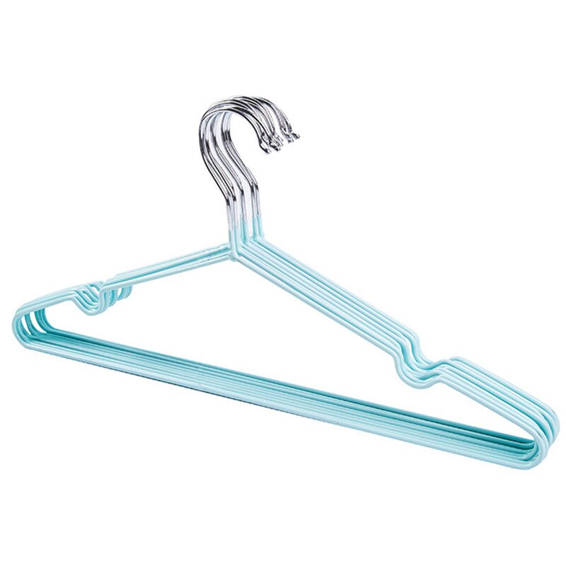 10 Stks/set Metalen Antislip Kleding Rack Kinderen Volwassen Hangers Kleerhanger Shirt Broek Haak Kleding Accessoires Droogrekken: Nordic green