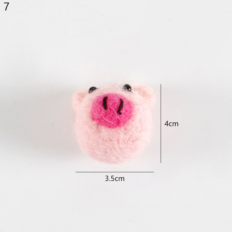 Kit de lana de fieltro para artesanías, Mini animales de zanahorias, broches decorativos para niños, de Navidad, accesorios de decoración de cinta para el pelo para niños: 7