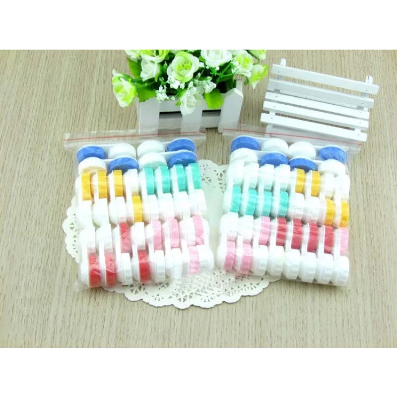 10/20pcs/lot Simple Contact Lens Case Box Eyewear Accessories Cute Travel Box Container For Lenses Random Color