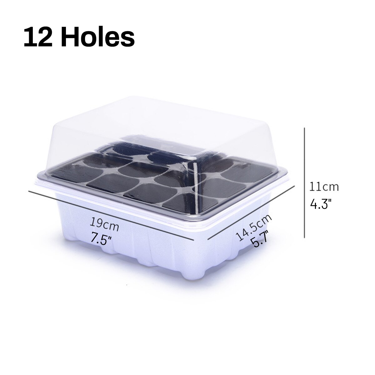 6/12 skrog plast barnehagepotter frø plantebrett hageplantepotter spiringskasse vokse boksen hageartikler