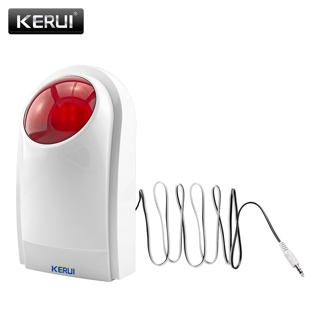 KERUI Wired Siren Outdoor Strobe Flash Siren Smart Home Alarm For Wireless Alarm System Security