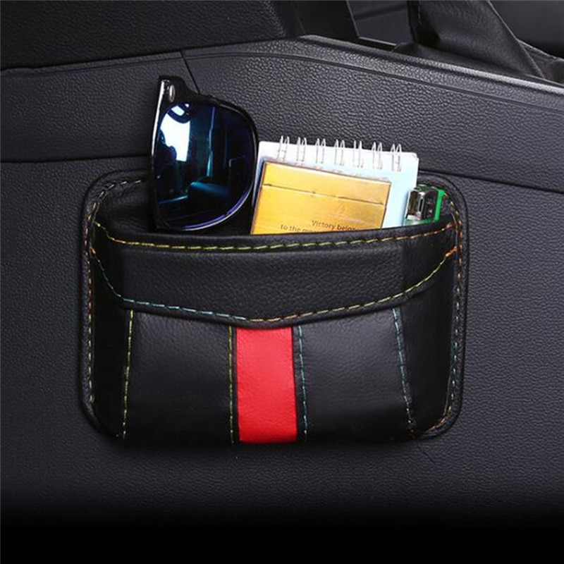 1PC Car Storage Bag Pocket Cage Car Seat Car Door Crack Debris Hanging Mobile Phone Storage Shelf Storage Box