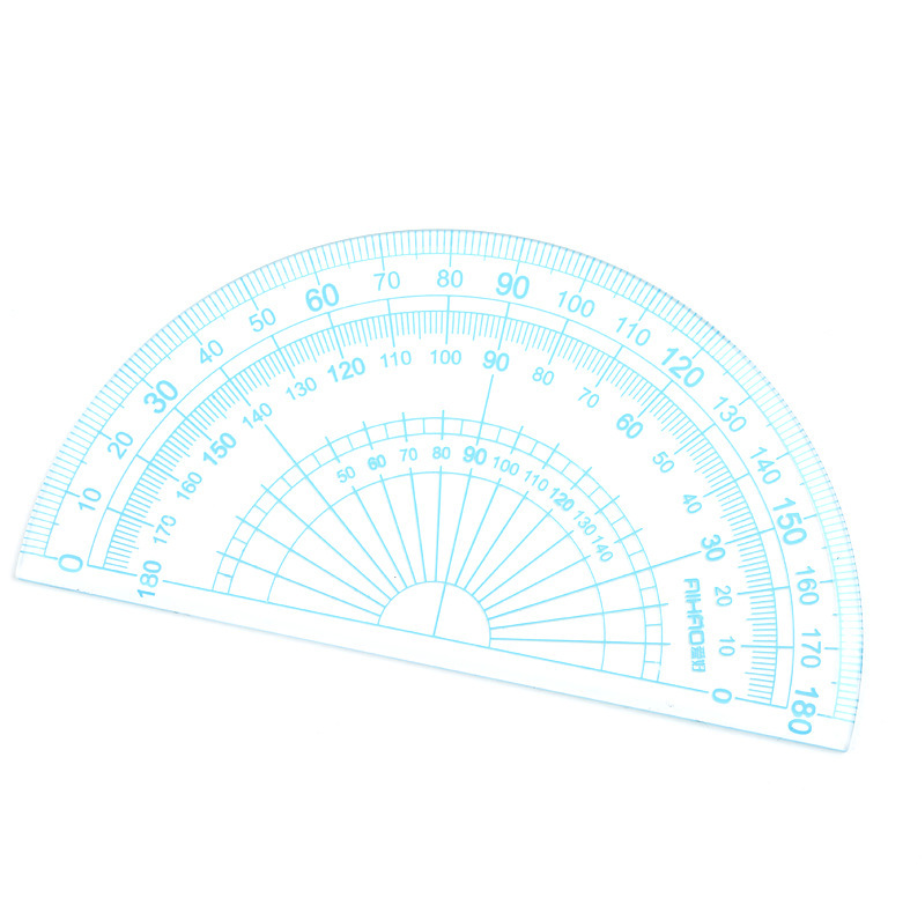Outil de mesure en plastique Kit de géométrie mathématique ensemble rapporteur d'école 15cm règle fournitures scolaires articles papeterie de bureau