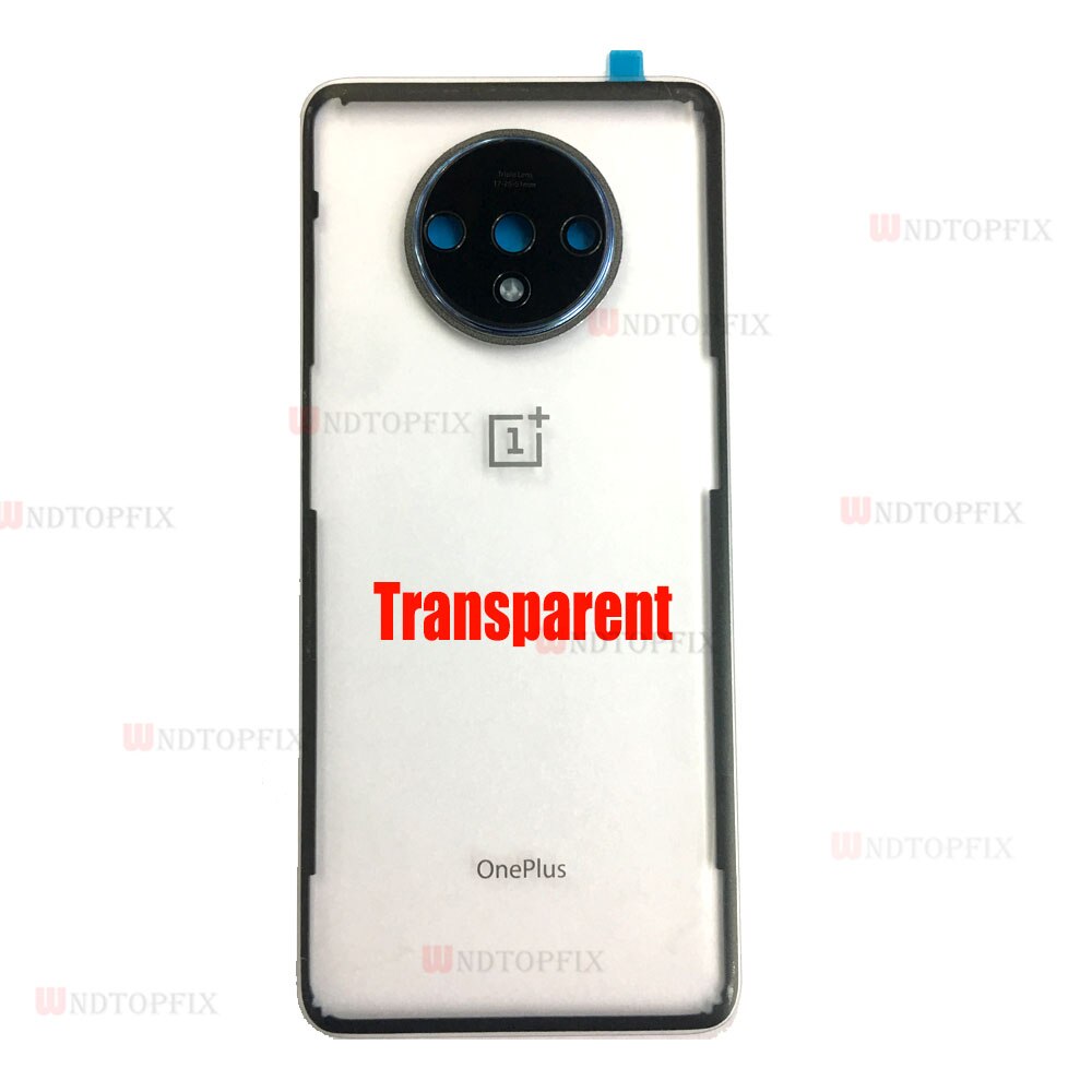 Alkuperäinen lasi oneplus 7t pro:lle takakansi takaluukku takalasi oneplus 7t akun kansi 1+7t suojakotelo + kameran linssi: 7t läpinäkyvää linssiä