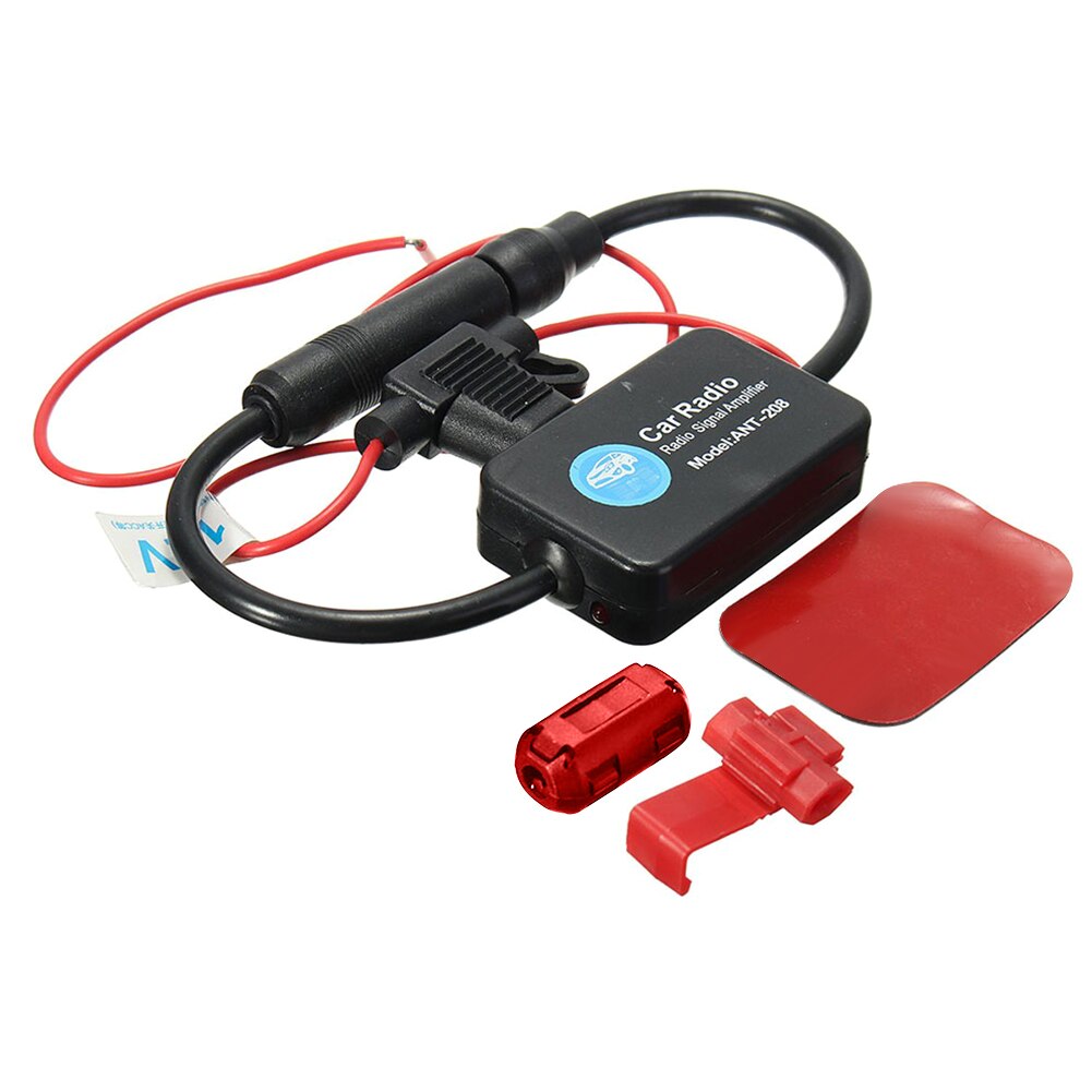 12V 25dB Car FM Radio Antenna Amplifier Booster with Indicator Model ANT-208 CSV