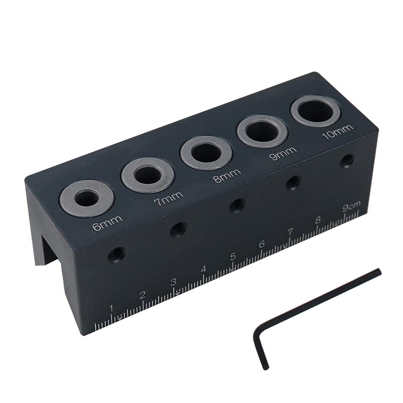 90 Degree Straight Angle Drill Guide Pocket Hole Jig Kit Aluminum Alloy Hole Locator Doweling Jig Woodworking Tools Hand Tool: Default Title