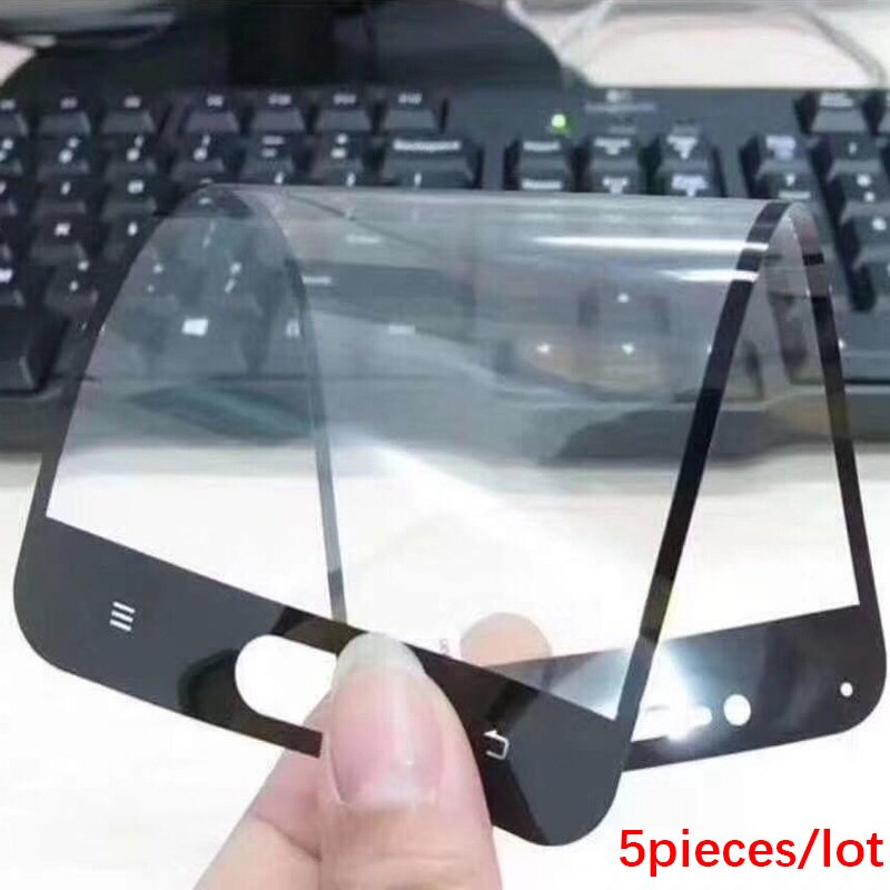 5Pieces/lot For Xiaomi Mi MIX2 Tempered Film Mobile Phone 8D Soft black edge and white HD Clarity: 5Pcs-black