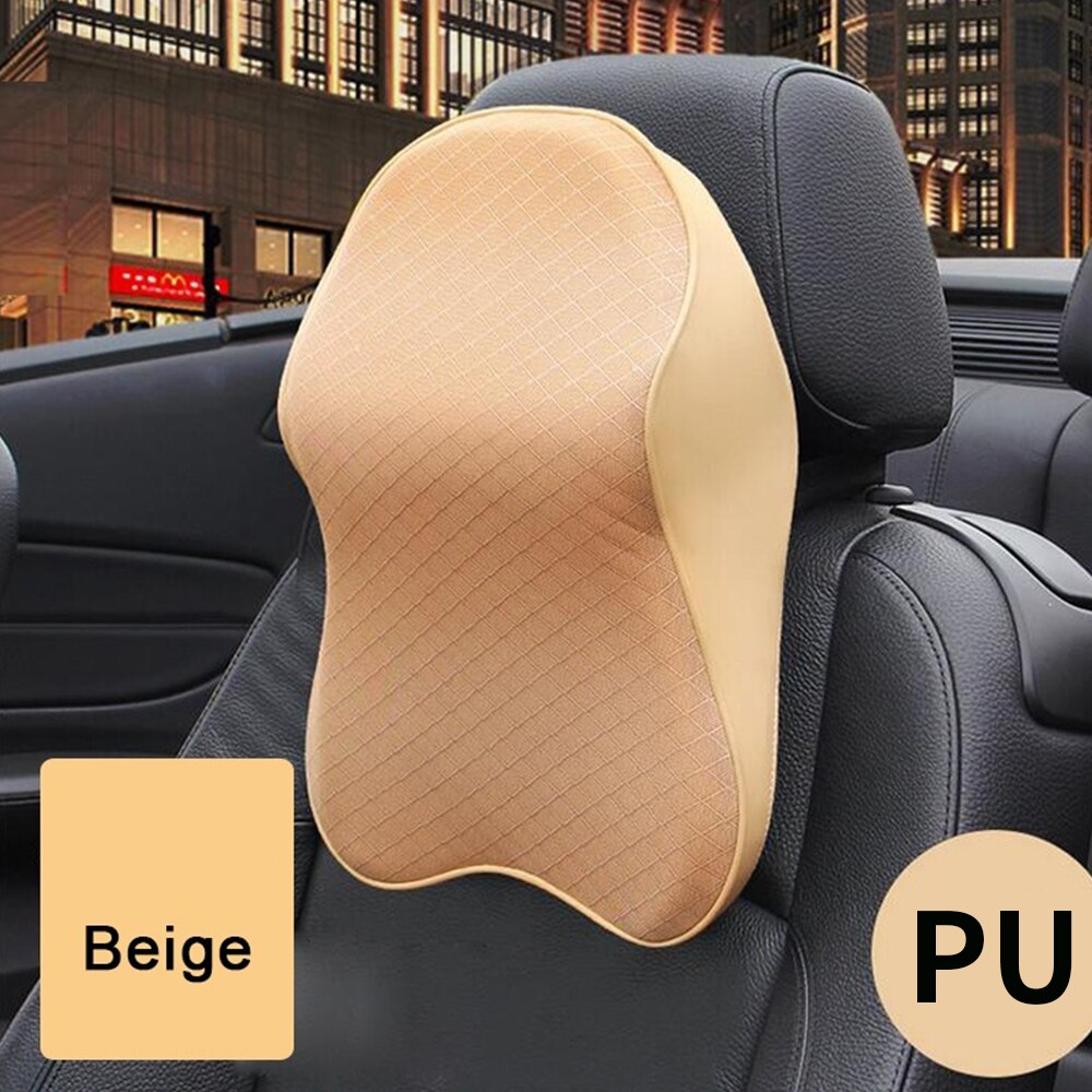 Car headrest Adjustable Head Restraint 3D Memory Foam Slow resilience Neck Support Travel Rest Car Seat Pillow Car Styling