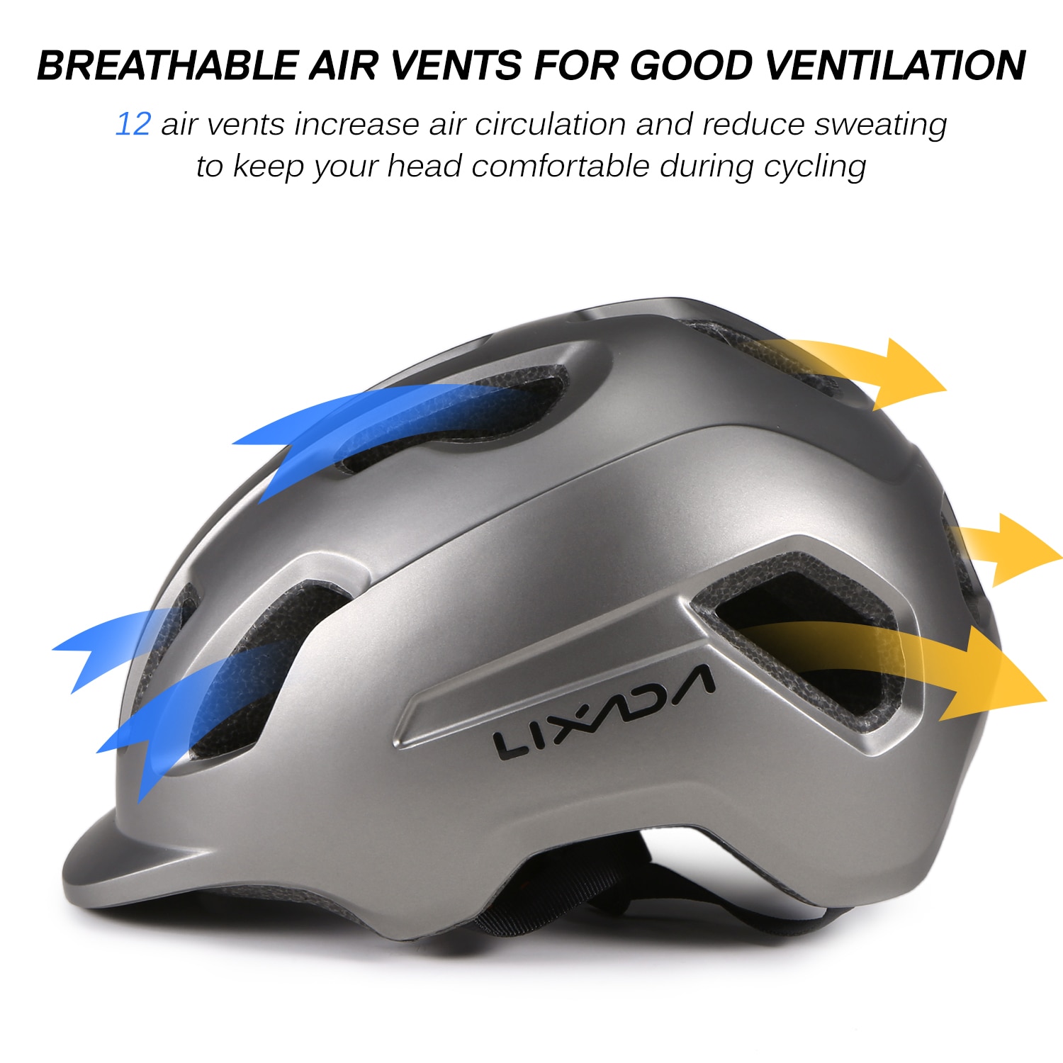 Lixada Mountain Bike Helmet w/ Sun Visor Ultralight Adjustable MTB Cycling Bicycle Helmet Men Women Sports Outdoor Safety Helmet