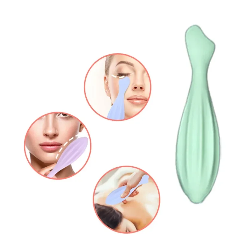 Rolo facial para rosto e olhos, rolo de beleza facial, ferramentas de cuidados com a pele, gua sha, massagem facial, silicone, rolo facial, beleza