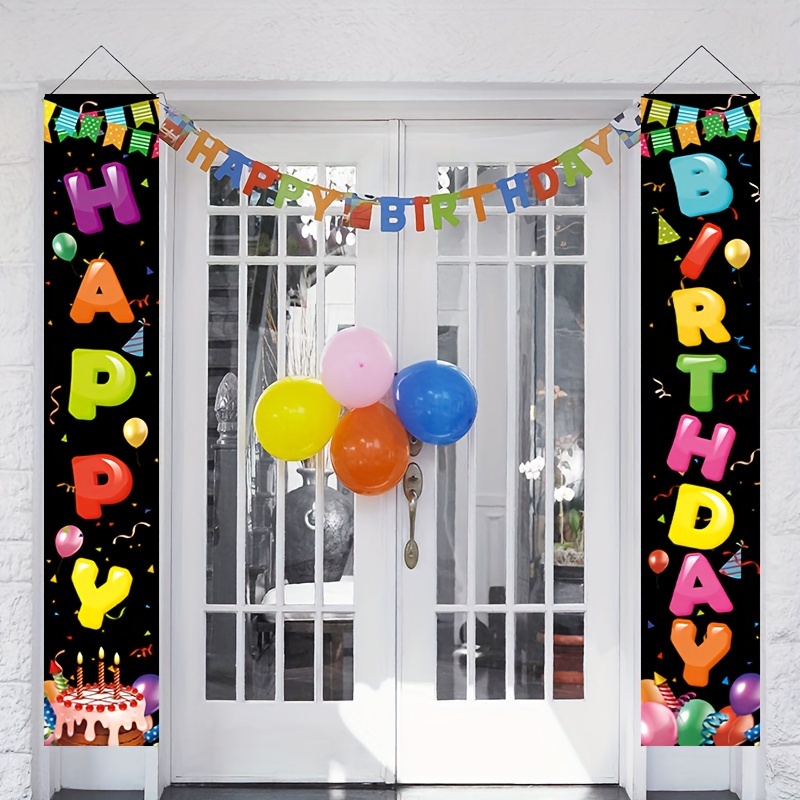 Colorful Happy Birthday porch logo, birthday banner, Happy Birthday Gate