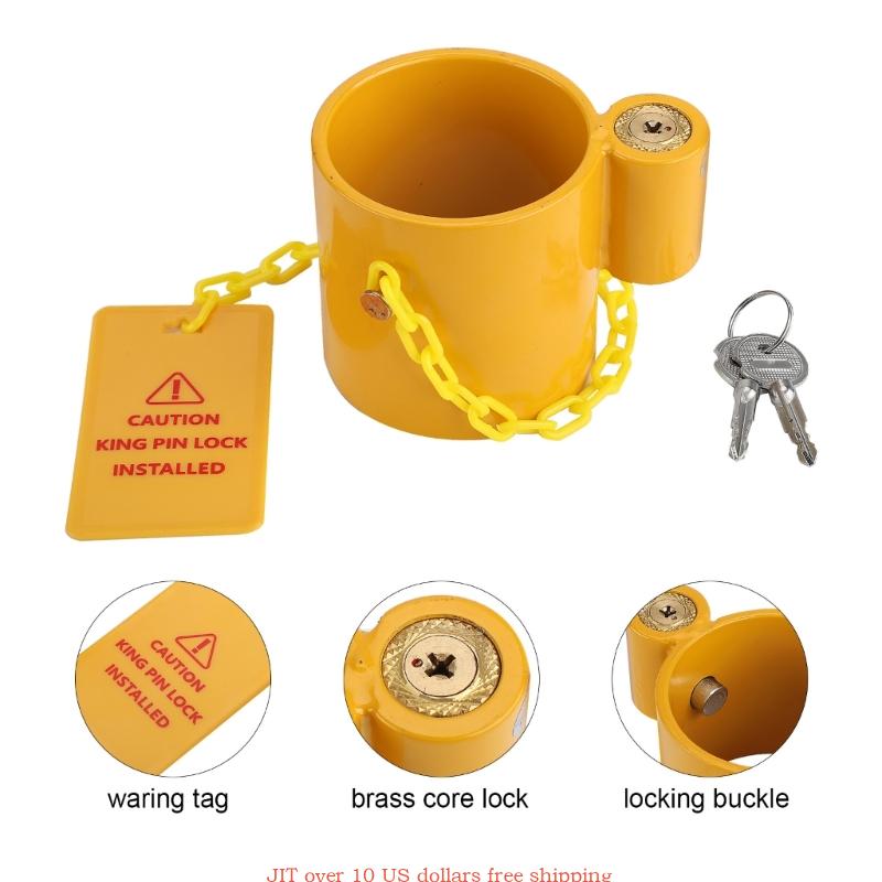 Standard kingpin lock with 2 keys, anti-theft kingpin lock, container trailer, motorhome , 5. - wheeler